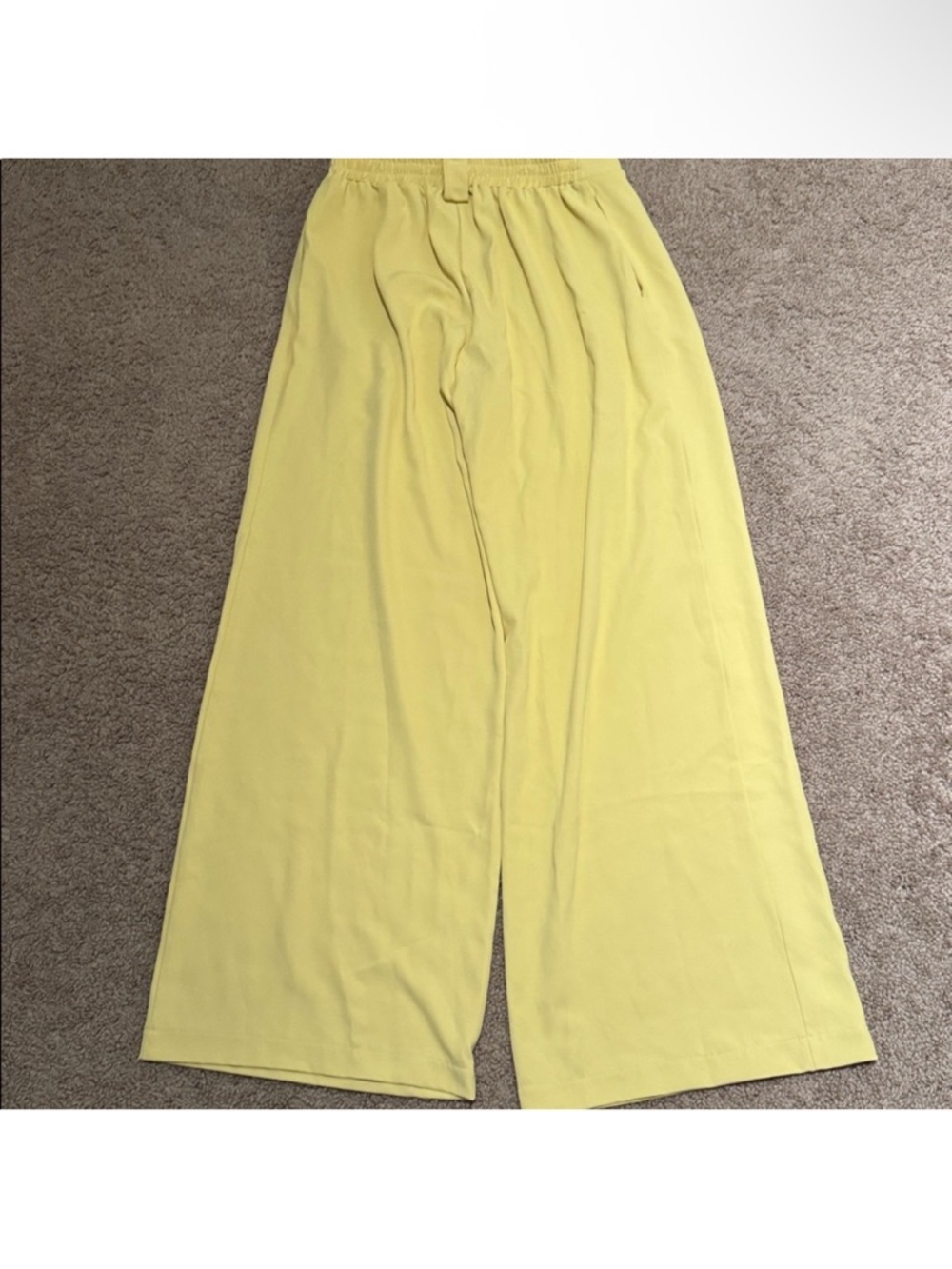 JAKI LONDON Yellow Wide-Leg Trousers - Picture 4 of 4